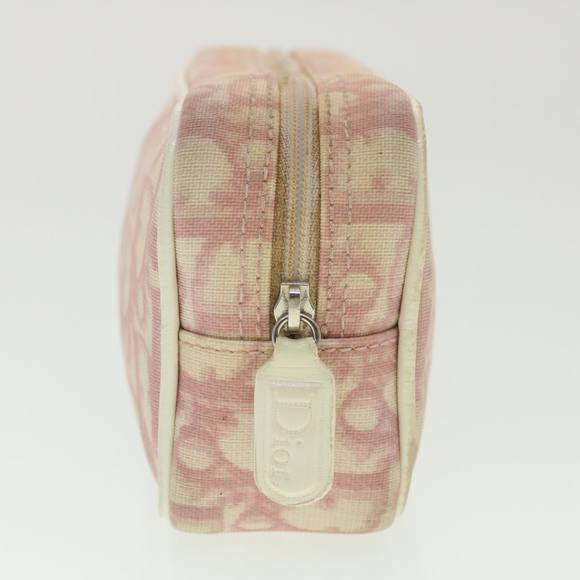 Christian Dior Trotter Canvas Pouch Pink Auth 36609 - Picture 4 of 16